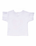 T-shirt bianca in maglia con volant per bambina Juicy T-shirt bianca in maglia con volant per bambina Juicy