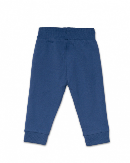 Pantalone lungo blu in felpa per bambino Holidays Pantalone lungo blu in felpa per bambino Holidays