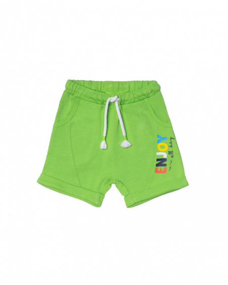 Bermuda in maglia verde per bambino Holidays
