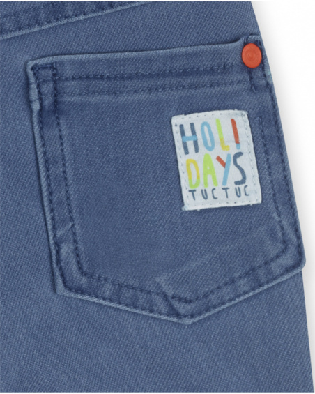 Bermuda in maglia blu per bambino Holidays