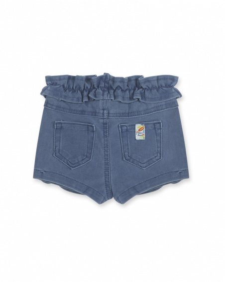 Pantaloncini in maglia blu per le vacanze delle ragazze