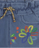 Pantaloncini in maglia blu per le vacanze delle ragazze