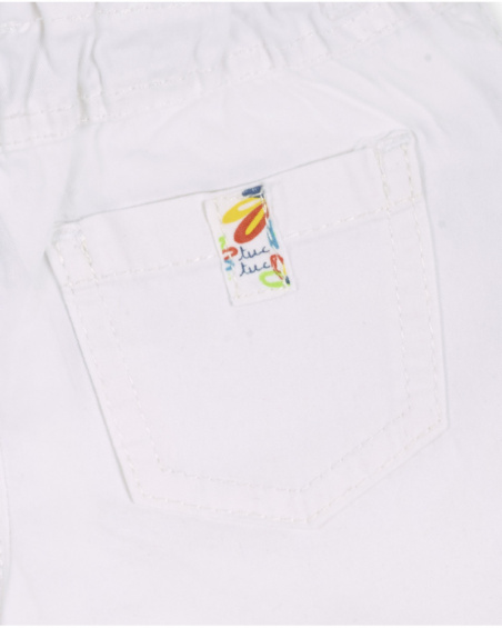 Shorts in denim bianco da bambina Holidays