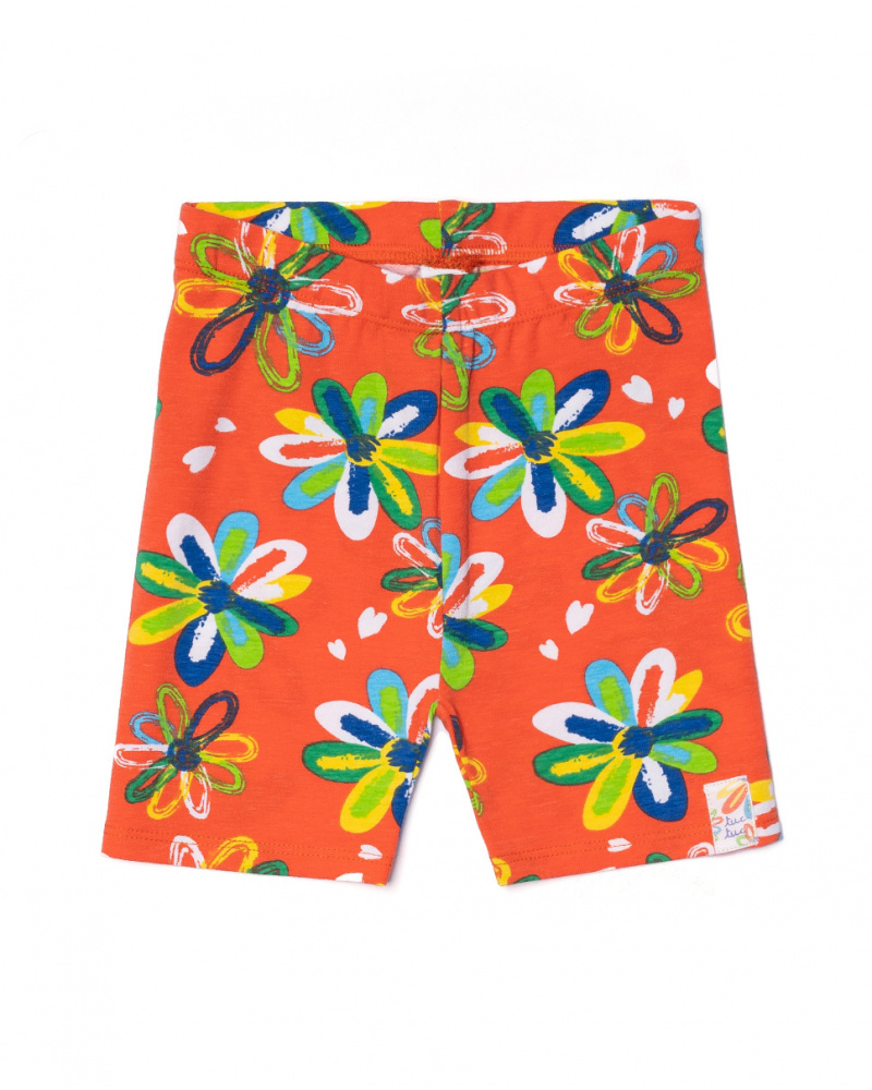 Leggings da ciclista a pois rossi per le vacanze della ragazza