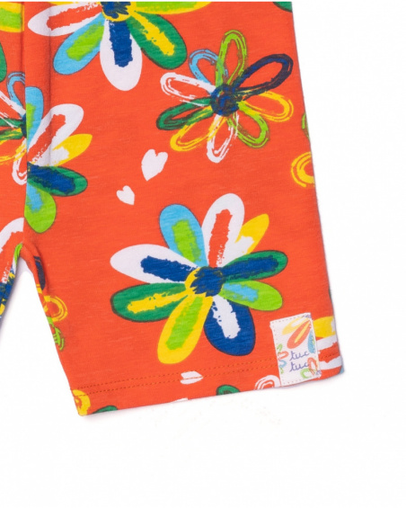 Leggings da ciclista a pois rossi per le vacanze della ragazza