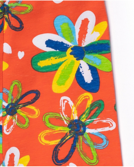 Leggings da ciclista a pois rossi per le vacanze della ragazza