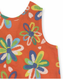 T-shirt rossa in popeline per bambina Holidays