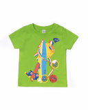 T-shirt verde in maglia per bambino Holidays