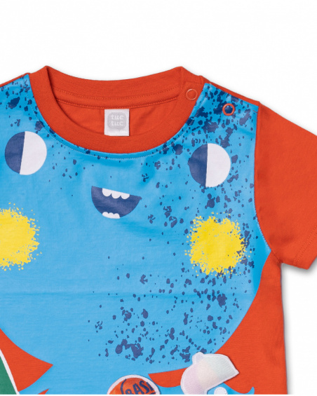 T-shirt in maglia rossa per bambino Holidays T-shirt in maglia rossa per bambino Holidays