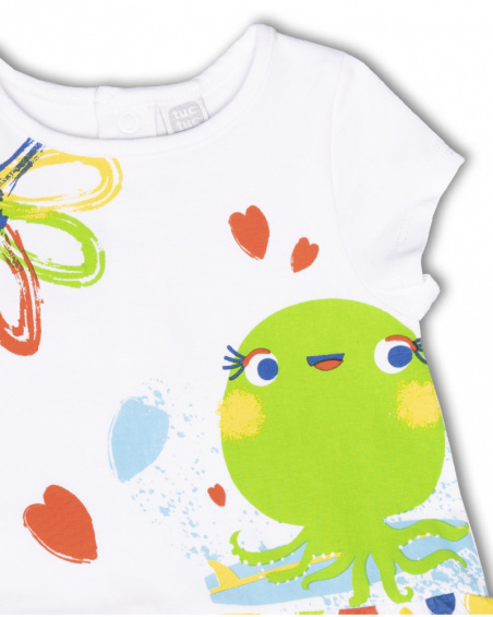 Abito bianco in maglia per bambina Holidays