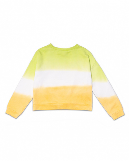 Felpa felpata verde gialla per bambina Tropic Feelings Felpa felpata verde gialla per bambina Tropic Feelings