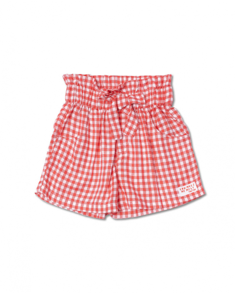 Shorts Vichy in popeline per bambina Really Sweet