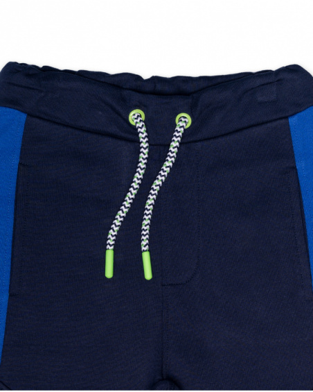Pantalone lungo blu in felpa per bambino Diving Adventures