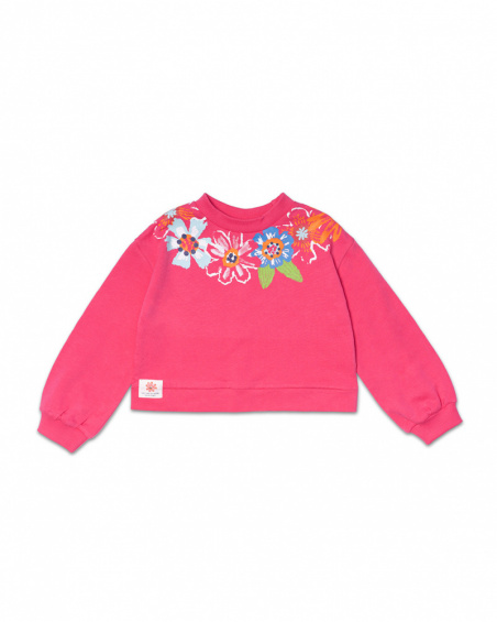 Felpa fucsia per bambina di Amazonia Felpa fucsia per bambina di Amazonia