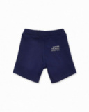 Bermuda blu navy in maglia per bambino The coast
