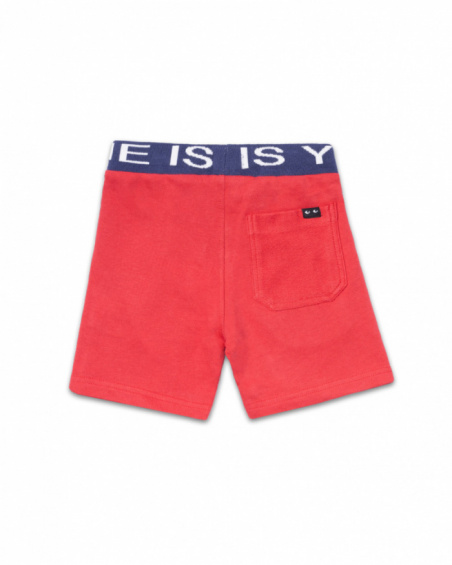 Bermuda Limit rosso maglia ragazzo Basics Boy