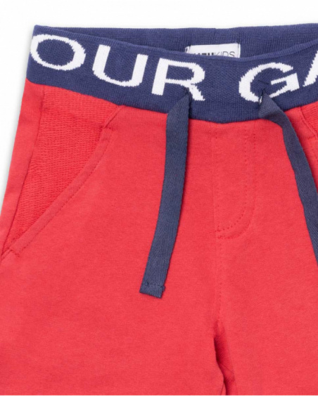 Bermuda Limit rosso maglia ragazzo Basics Boy