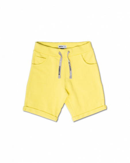 Bermuda Frank maglia gialla bambino Basics Boy