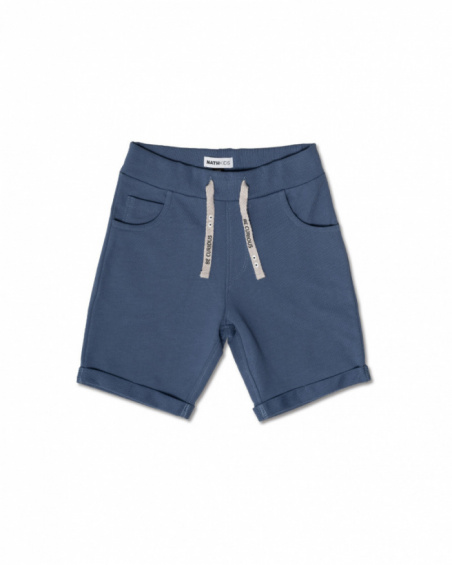Bermuda Frank in maglia blu navy bambino Basics Boy