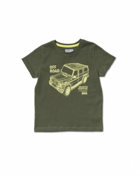 T-shirt kaki in maglia per bambino Desert trail