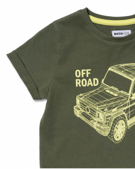 T-shirt kaki in maglia per bambino Desert trail