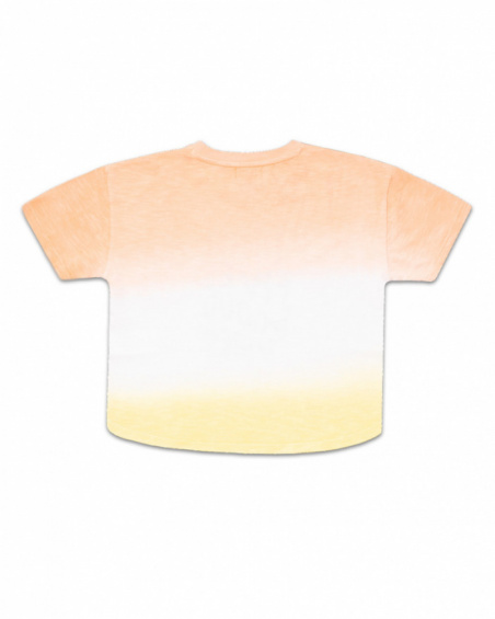 T-shirt in maglia giallo arancio per bambino Beach Days