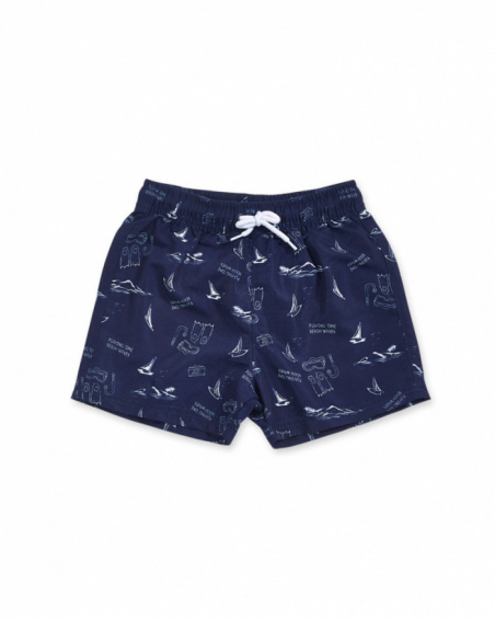 Bermuda stampati blu navy per bambino The coast