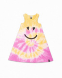 Abito in maglia tie-dye rosa giallo per bambina Rebel Girl