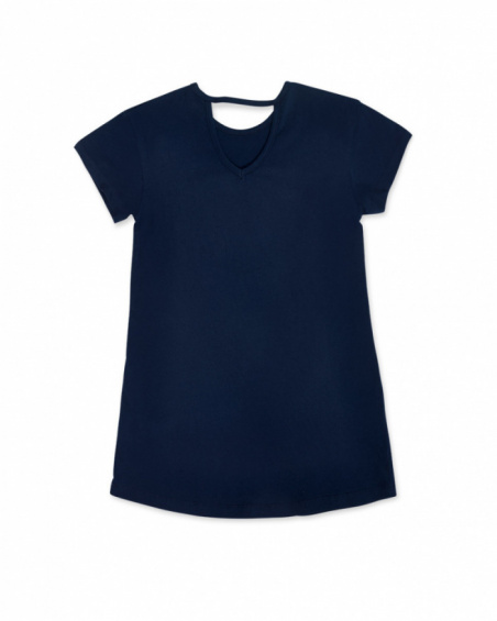 Abito in maglia blu per bambina Bad influencer