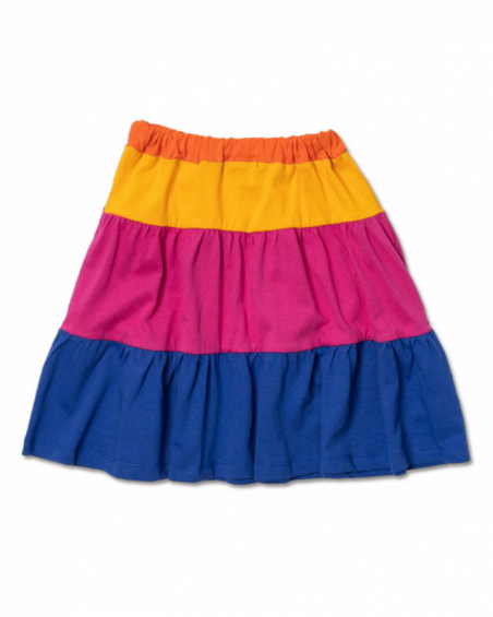 Gonna lunga in maglia a righe per bambina Full Bloom