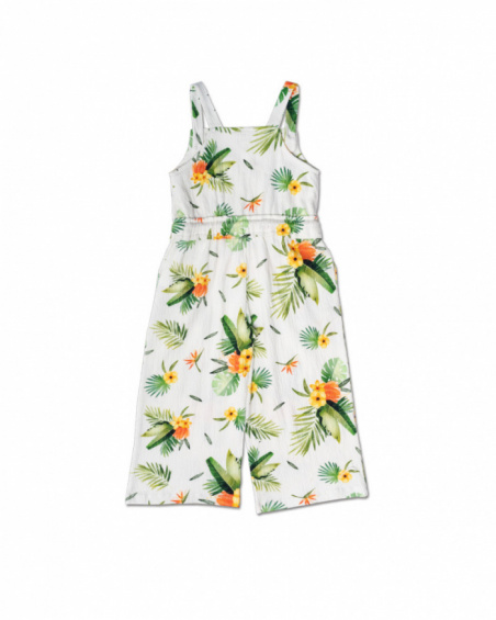 Tuta piatta bianca da bambina Oasis