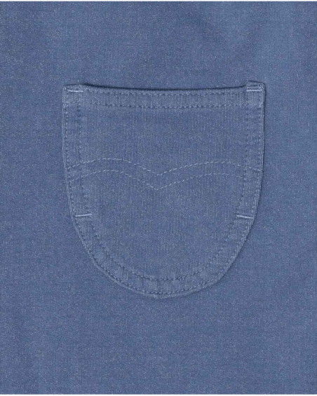 Tuta blu in maglia per bambina Paradiso beach