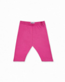 Leggings ciclismo in maglia fucsia per bambina Basics Girl