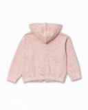 Felpa aperta in maglia arancione per bambina Oasis