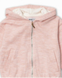 Felpa aperta in maglia arancione per bambina Oasis