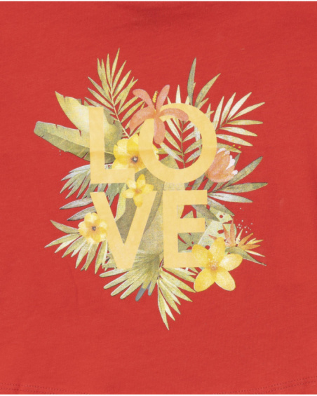 T-shirt in jersey arancione per bambina Oasis