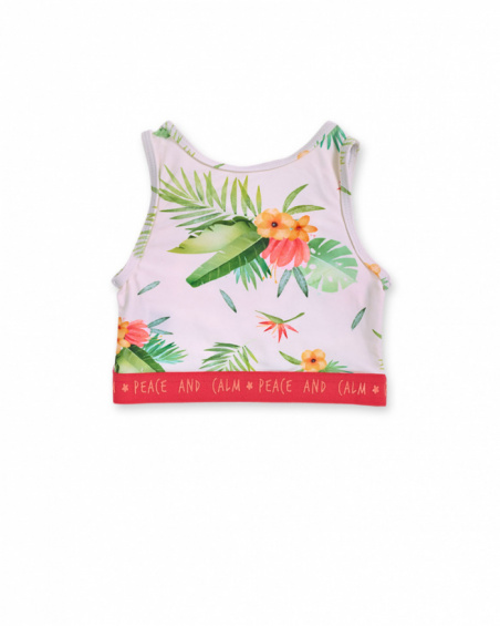 Canotta bianca in maglia per bambina Oasis