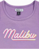 Canotta in maglia viola per bambina Paradiso beach
