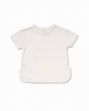 T-shirt bianca in maglia per bambina Un giorno a New York