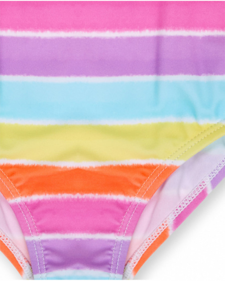 Costume da bagno bambina a righe Paradiso beach