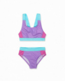 Bikini sportivo viola bambina Paradiso beach