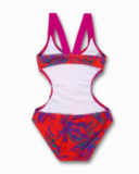 Costume intero stampa tropicale per bambina Full Bloom