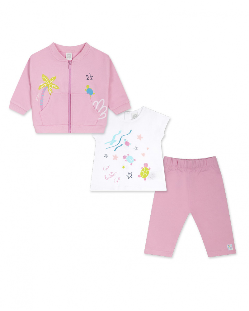 Set di peluche in maglia rosa per bambina Turtles