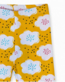 Legging cycliste jaune à pois fille Tiny Critters