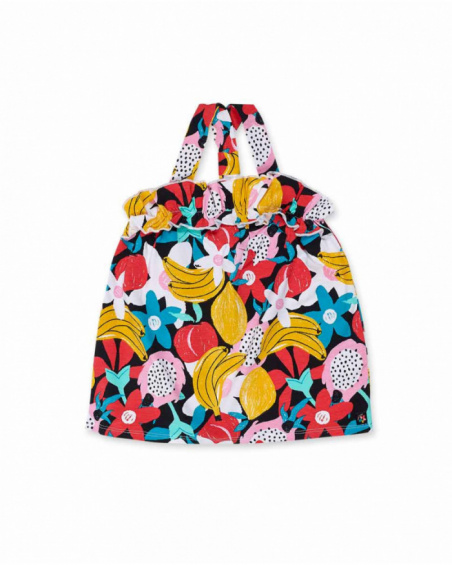 T-shirt noir en maille pour fille Juicy