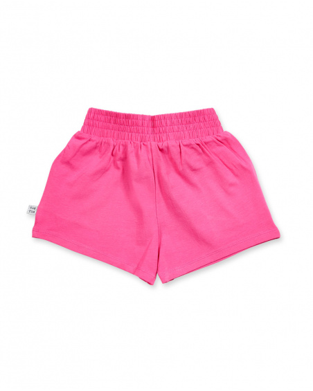 Short en maille rose pour fille Basics Baby