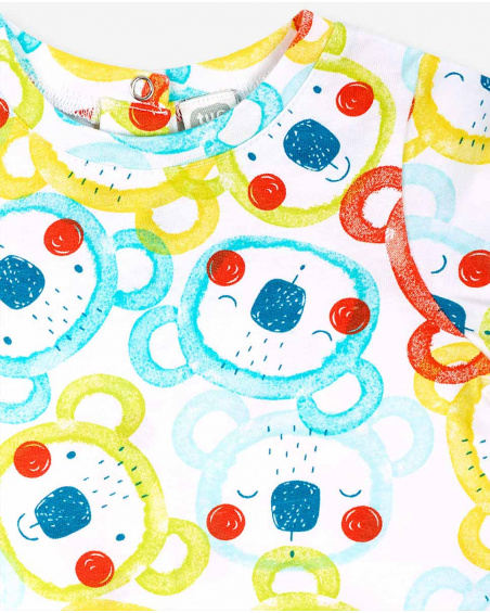 Ensemble plat en maille jaune garçon Sunday