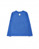 T-shirt lunga in jersey blu per bambino The coast