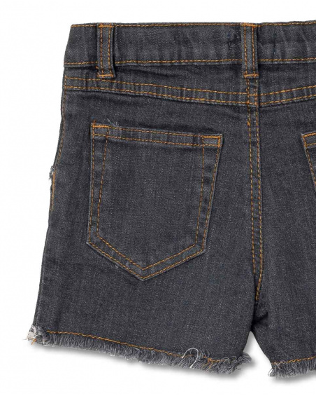 Pantaloncini piatti grigi per bambina One day in NYC