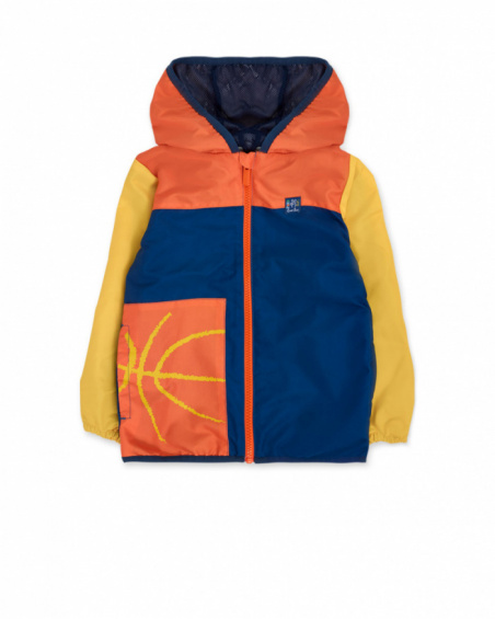 Park Life giacca a vento arancio blu per bambino